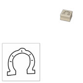 Hoefijzer voor paardenrennen rubberstempel (Gestempeld)