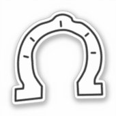 Hoefijzer voor paardenrennen sticker (Voorkant)