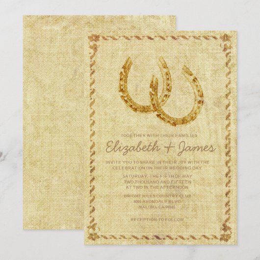 Hoefijzer-weddenschappen Kaart (Voorkant / Achterkant)