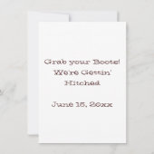 Hoefijzer Westerne huwelijksuitnodiging Barbed Wir Kaart (Achterkant)