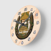 Hoefijzer Wishing Well Clock Ronde Klok (Hoek)