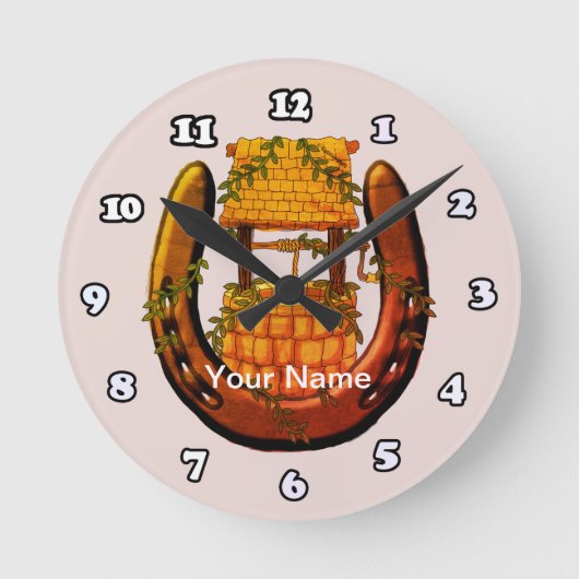 Hoefijzer Wishing Well klok (Voorkant)