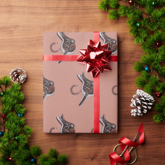 hoefijzer zadel cadeaupapier (Feestdagen Geschenken)