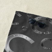 hoefijzer, zilver, patroon grijs, geluk, patroon,g strandlaken (In situ)