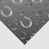 hoefijzer, zilver, patroongrijs, geluk, patroon, tissuepapier (Detail)