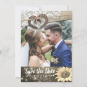 Hoefijzer Zonnebloem Bodembewaardatum FOTO Save The Date (Voorkant)