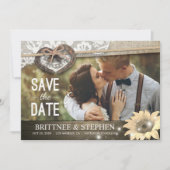 Hoefijzer Zonnebloem Bodembewaardatum FOTO Save The Date (Voorkant)