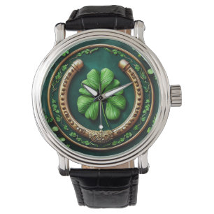 🍀🐴 Hoefijzergelukklaver Horloge ✨⌚