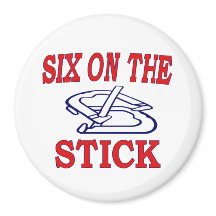 Hoefijzers 3" Magneet- Zes op de Stick