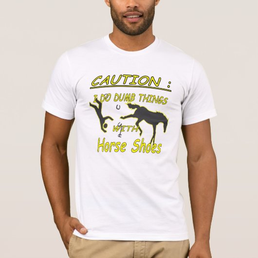 Hoefijzers Attentie Bella Canvas T-shirt (Voorkant)