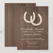 Hoefijzers bruiloft kaart (Voorkant / Achterkant)