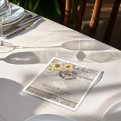 Hoefijzers Burlap Lace Sunflower Wedding Shower Servet