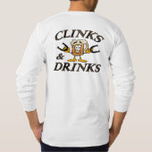 Hoefijzers "Clinks" Lange Amerikaanse kleding T-shirt (Achterkant)