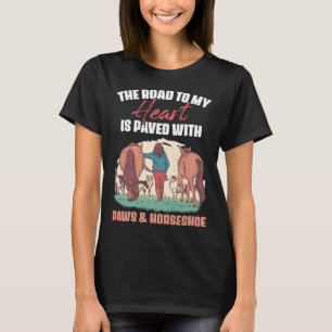 Hoefijzers drukken het Leven van het Land van het T-shirt
