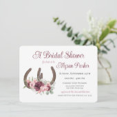 Hoefijzers en bloemen Vrijgezellenfeest van Barn W Kaart (Staand voorkant)