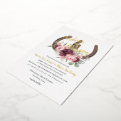 Hoefijzers en bruinroze bruinwortels folie uitnodiging (Gedraaid)