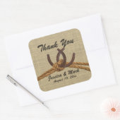 Hoefijzers en helling vierkante sticker (Envelop)