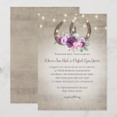 Hoefijzers en lammeren - Floral Barn Wood Uitnodig Kaart (Voorkant / Achterkant)