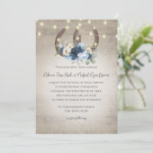 Hoefijzers en lammeren - Floral Barn Wood Uitnodig Kaart (Staand voorkant)