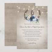 Hoefijzers en lammeren - Floral Barn Wood Uitnodig Kaart (Voorkant / Achterkant)