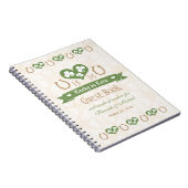 Hoefijzers en Shamrock Wedding Guest Book Notitieboek (Rechterzijde)
