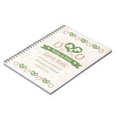 Hoefijzers en Shamrock Wedding Guest Book Notitieboek (Linkerzijde)