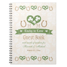 Hoefijzers en Shamrock Wedding Guest Book