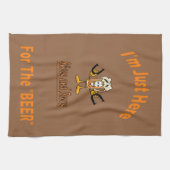 hoefijzers handdoek - Hier voor de bier (Horizontaal)