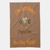 hoefijzers handdoek - Hier voor de bier (Verticaal)