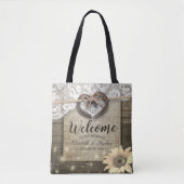 Hoefijzers Heart Sunflower Country Weddenschap Tote Bag (Voorkant)