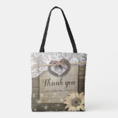 Hoefijzers Heart Sunflower Country Weddenschap Tote Bag (Achterkant)