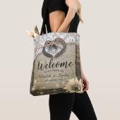Hoefijzers Heart Sunflower Country Weddenschap Tote Bag (Dichtbij)