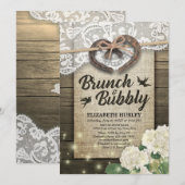 Hoefijzers Hydrangea Brunch & Bubble Vrijgezellenf Kaart (Voorkant / Achterkant)