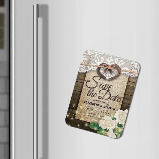 Hoefijzers Hydrangea Country Weddenschap Save the  Magneet