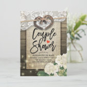 Hoefijzers Hydrangea Couple Shower Wedding Shower Kaart (Staand voorkant)