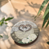 Hoefijzers Hydrangea Flowers Rustic Wedding Shower Papieren Bordje