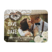Hoefijzers hydrangea Wedding Save the Date Photo Magneet (Horizontaal)