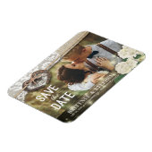 Hoefijzers hydrangea Wedding Save the Date Photo Magneet (Linkerzijde)