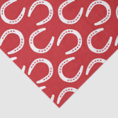 Hoefijzers I Love Horses Red White Timeless Fun Tissuepapier (Detail)