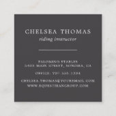 Hoefijzers | Instructeur voor ruitercentrum Vierkante Visitekaartje (Achterkant)