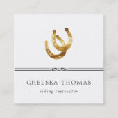 Hoefijzers | Instructeur voor ruitercentrum Vierkante Visitekaartje (Voorkant)