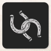 Hoefijzers Kartonnen Onderzetters (Voorkant)