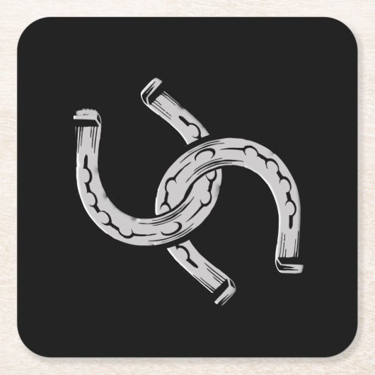 Hoefijzers Kartonnen Onderzetters (Voorkant)