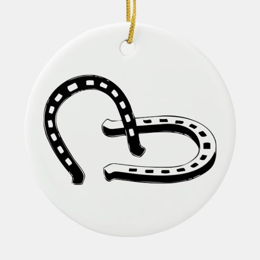 Hoefijzers Keramisch Ornament (Voorkant)