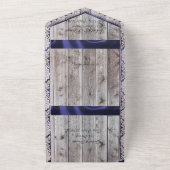 Hoefijzers, Lace en Wildbloemen Gettin' Hitched All In One Uitnodiging (Buitenkant)