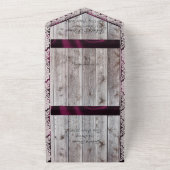 Hoefijzers, Lace en Wildbloemen Gettin' Hitched All In One Uitnodiging (Buitenkant)