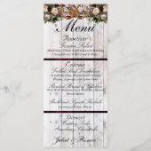 Hoefijzers, lint & kant - Bourgondische bruiloft Menu (Voorkant)