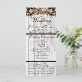 Hoefijzers, lint & kant - Bourgondische bruiloft Programmakaart (Staand voorkant)