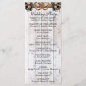 Hoefijzers, lint & kant - Paarse bruiloft Programmakaart (Achterkant)