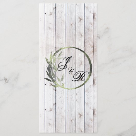 Hoefijzers, Lint & Kant - Rode bruiloft Menu (Achterkant)